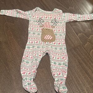 Mud Pie Reindeer Holiday Kids Footie